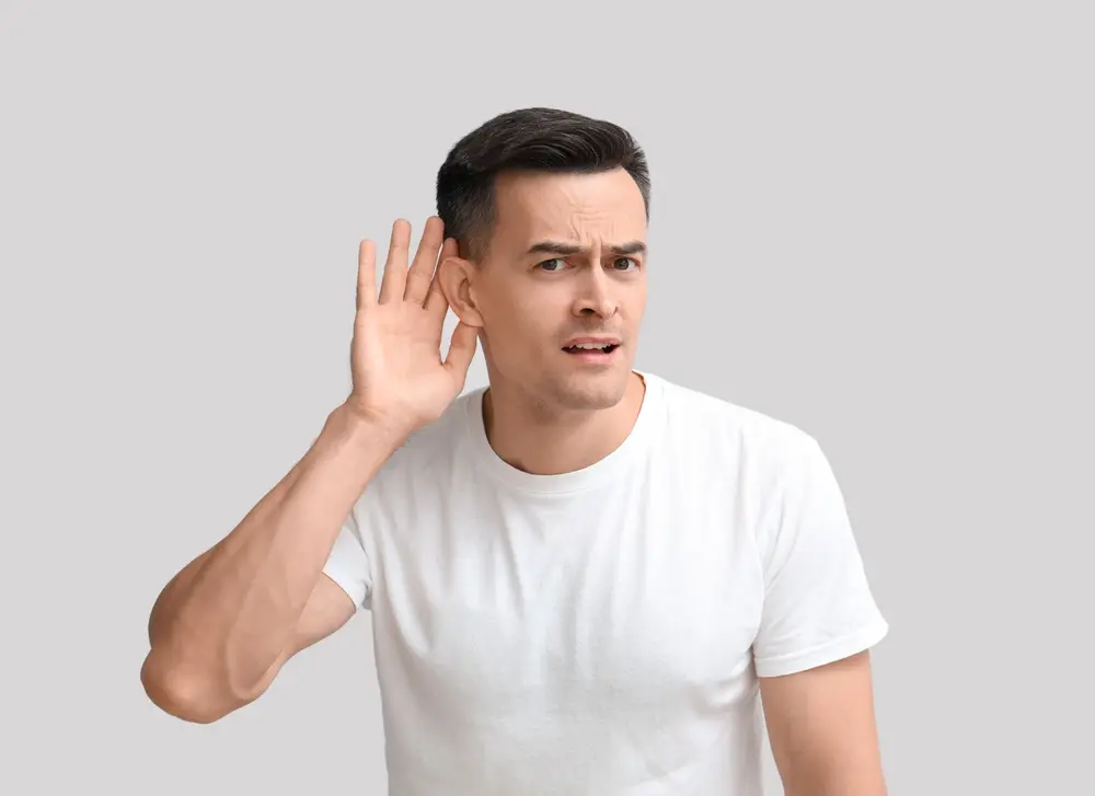 Man struggling to hear